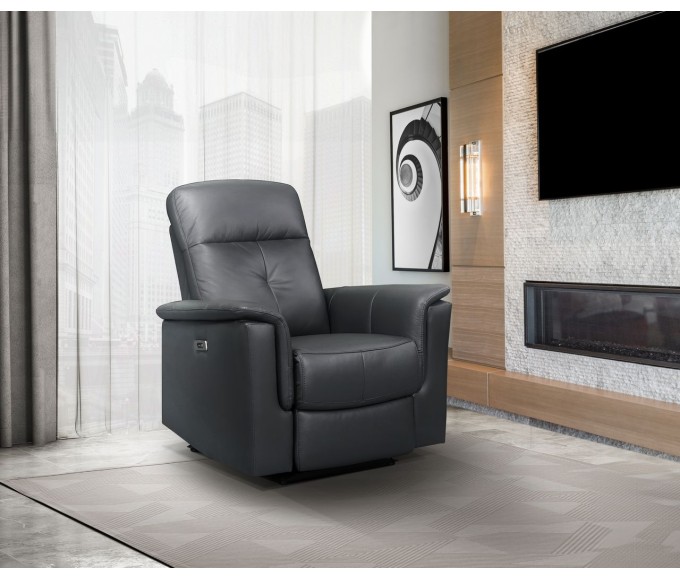9620 Leather Power Rocker Recliner